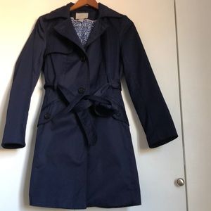 H & M, Navy Blue - Ladies Size 8 Long Jacket